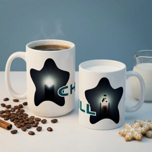 White Glossy Mug, with Chill idea